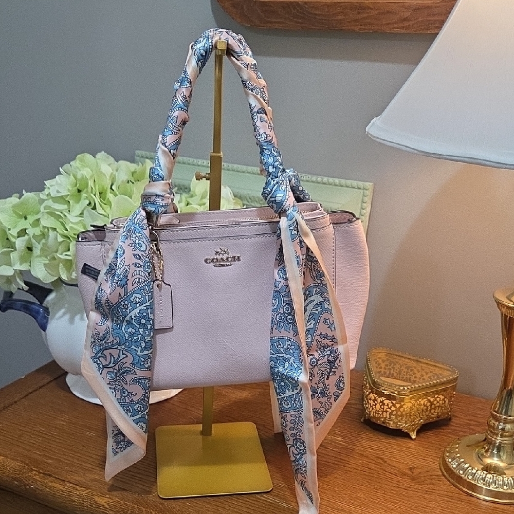 Coach Pink Satchel with Classic Charm